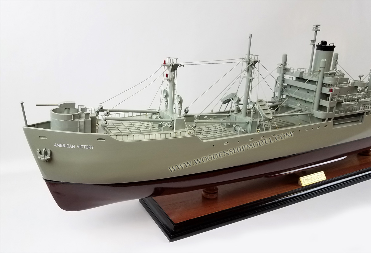 American Victory Cargo wooden model ship decoration, American Victory Cargo ship model, model ship American Victory, hand-crafted oil tanker American Victory, American Victory display model, hand-made American Victory model ship, hand-crafted oil tanker modelship American Victory, hand-made oil tanker model from wood, wooden ship model, wooden model boat, quality model boat, quality model ship, gia nhien co., ltd vietnam, gani, ga-ni llc, leading vietnam model ship builder, leading model boat in vietnam, boat builder in vietnam, boat ship model in ho chi minh city, vietnam