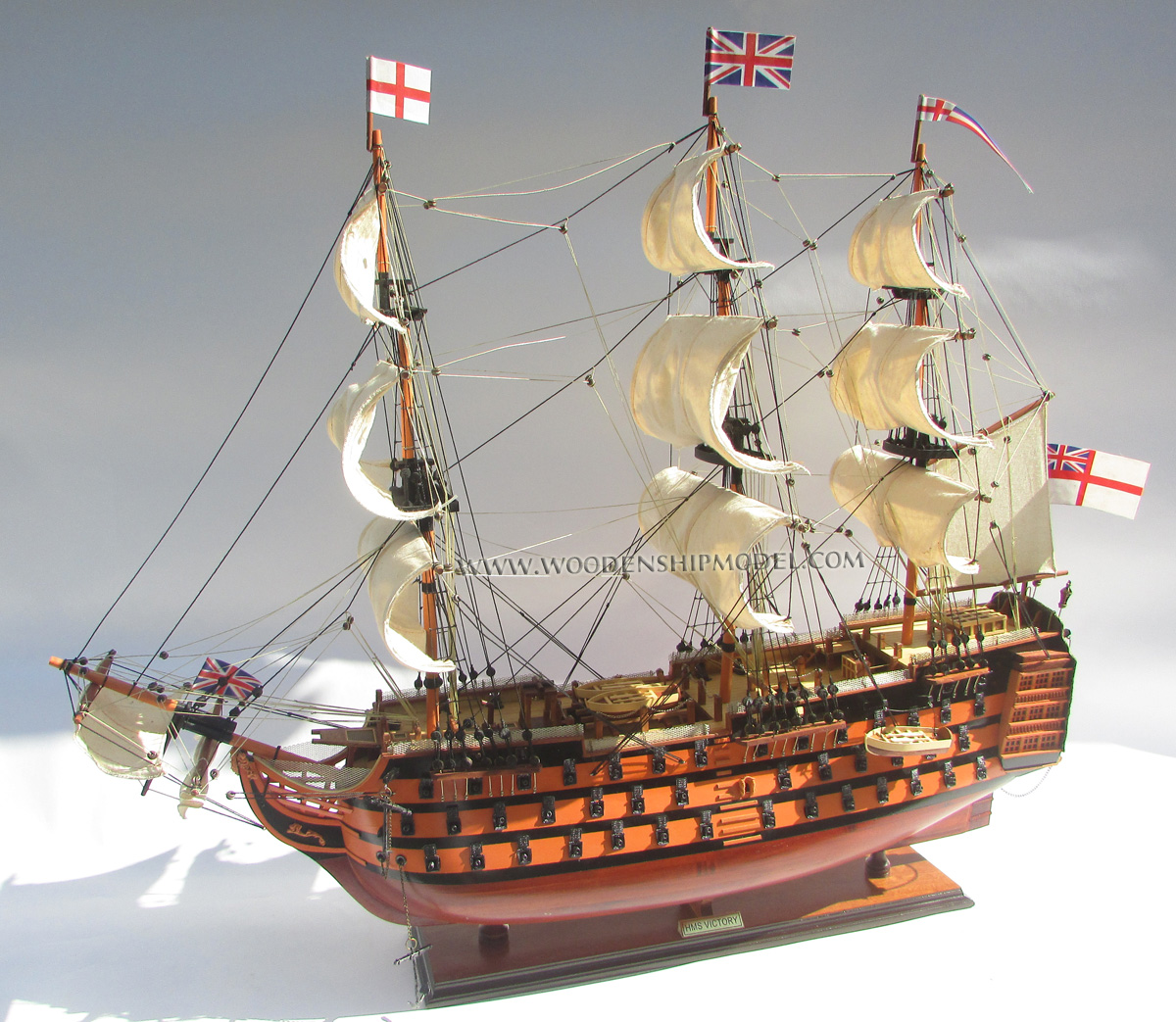 Model HMS Victory ready for display, scale HMS Victory model ship, ship model HMS Victory, wooden ship model HMS Victory, hand-made ship model HMS Victory, display ship model HMS Victory, HMS Victory model, qualily model ship HMS Victory, woodenshipmodel, woodenmodelboat, gianhien, gia nhien co., ltd, gia nhien co model boat and ship builder