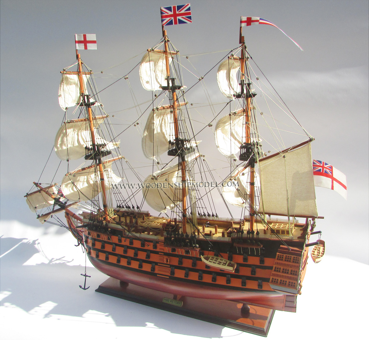 Model HMS Victory ready for display, scale HMS Victory model ship, ship model HMS Victory, wooden ship model HMS Victory, hand-made ship model HMS Victory, display ship model HMS Victory, HMS Victory model, qualily model ship HMS Victory, woodenshipmodel, woodenmodelboat, gianhien, gia nhien co., ltd, gia nhien co model boat and ship builder