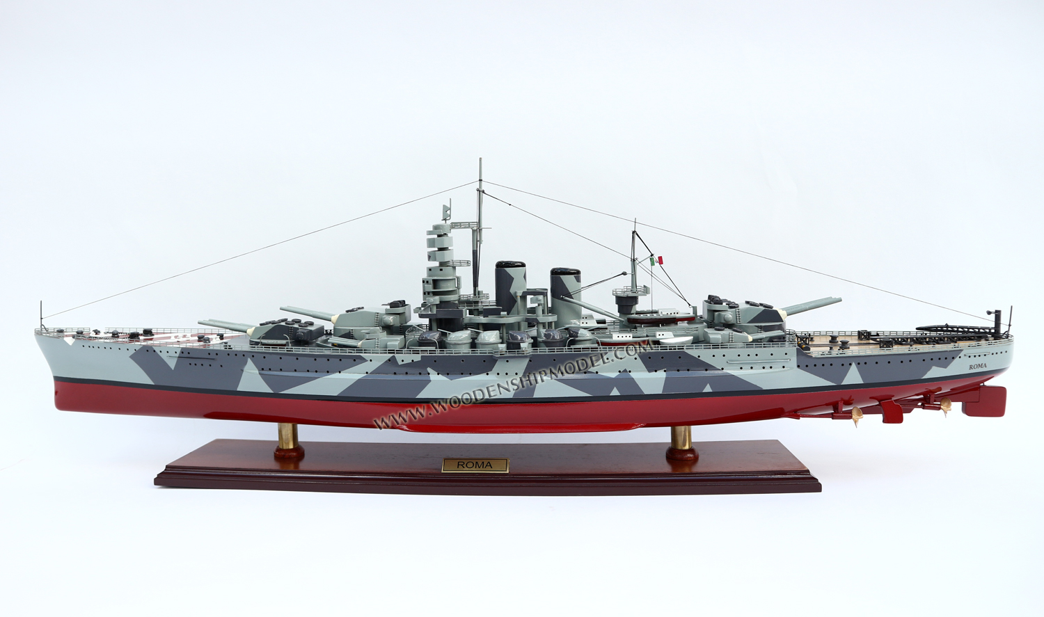 Roma, Roma, aircraft carrier ship model, Handcrafted Roma model, hand-made Roma model boat, Roma Italian navy ship model, scale Roma model boat, display model Roma, quality model Roma, wooden ship model Roma, wooden model boat Roma, quality model ship Roma