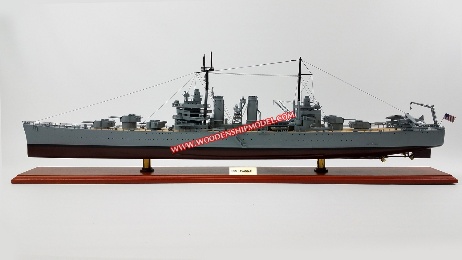 USS SAVANNAH (CL-42), handcrafted ship USS Savannah, model warship USS SAVANNAH, scale warship model USS SAVANNAH, handmade ship model USS SAVANNAH, USS SAVANNAH model ship