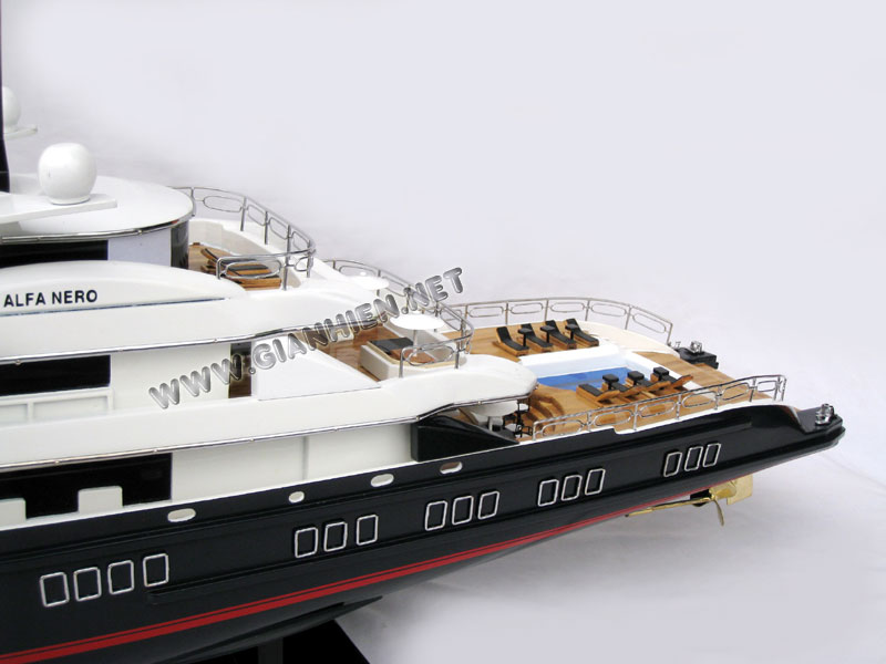 Alfa Nero, ALFA NERO MODERN YACHT, yacht model Alfa Nero, Hand-crafted Alfa Nero yacht model, hand-made alfa nero model, yacht model alfa nero, display model alfa nero, yacht model for display, alfa nero cayman island yacht model, hand-made yacht model alfa nero, alfa nero for display, alfa nero luxury yacht