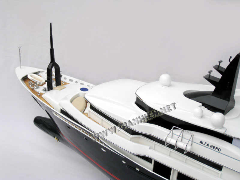 Alfa Nero model ship ready for display, ALFA NERO MODERN YACHT, yacht model Alfa Nero, Hand-crafted Alfa Nero yacht model, hand-made alfa nero model, yacht model alfa nero, display model alfa nero, yacht model for display, alfa nero cayman island yacht model, hand-made yacht model alfa nero, alfa nero for display, alfa nero luxury yacht