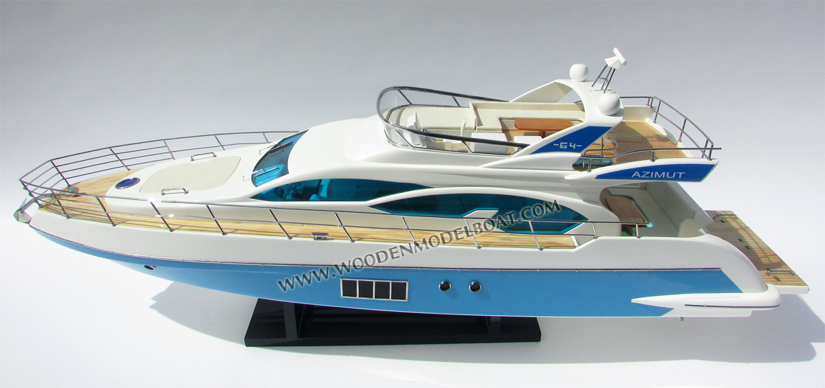 Ship model Azimut 64 Flybridge model yacht ready for display, scale Azimut 64 Flybridge model yacht, ship model Azimut 64 Flybridge model yacht, wooden ship model Azimut 64 Flybridge model yacht, hand-made ship model Azimut 64 Flybridge model yacht with lights, display ship model Azimut 64 Flybridge model yacht, Azimut 64 Flybridge model yacht model, woodenshipmodel, woodenmodelboat, gianhien, gia nhien co., ltd, gia nhien co model boat and ship builder