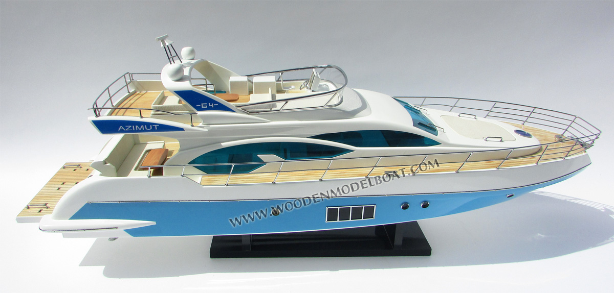 Azimut 64 Flybridge model yacht mid Deck View, scale Azimut 64 Flybridge model yacht, ship model Azimut 64 Flybridge model yacht, wooden ship model Azimut 64 Flybridge model yacht, hand-made ship model Azimut 64 Flybridge model yacht with lights, display ship model Azimut 64 Flybridge model yacht, Azimut 64 Flybridge model yacht model, woodenshipmodel, woodenmodelboat, gianhien, gia nhien co., ltd, gia nhien co model boat and ship builder