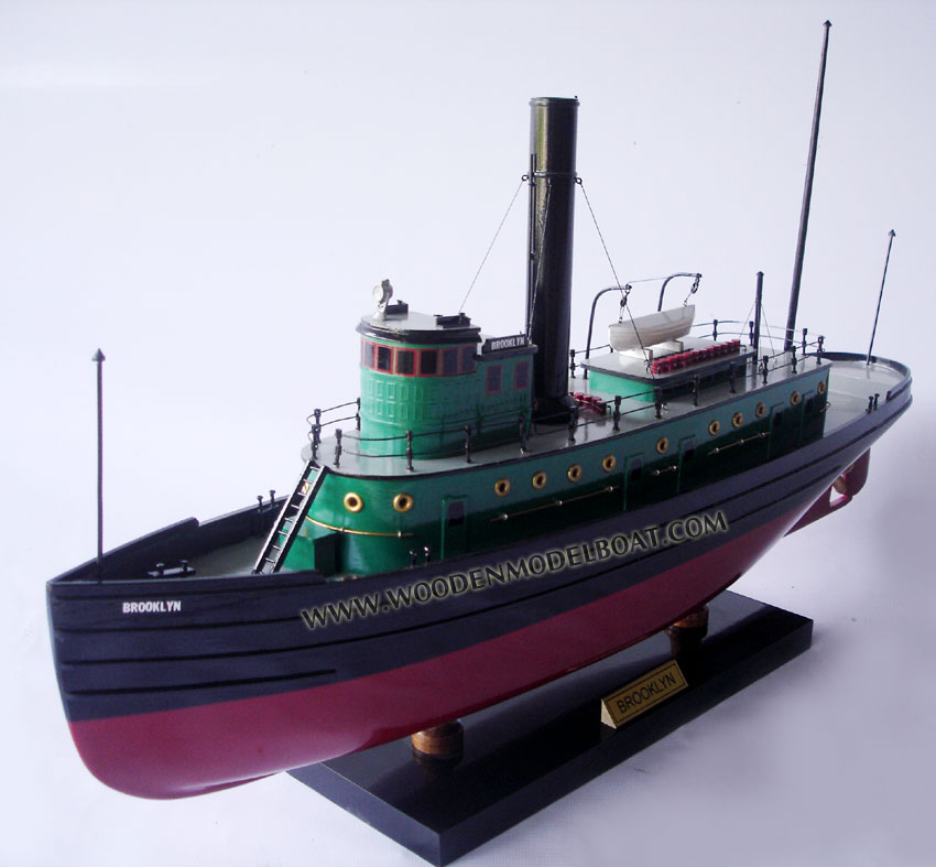 Wooden tug boat model