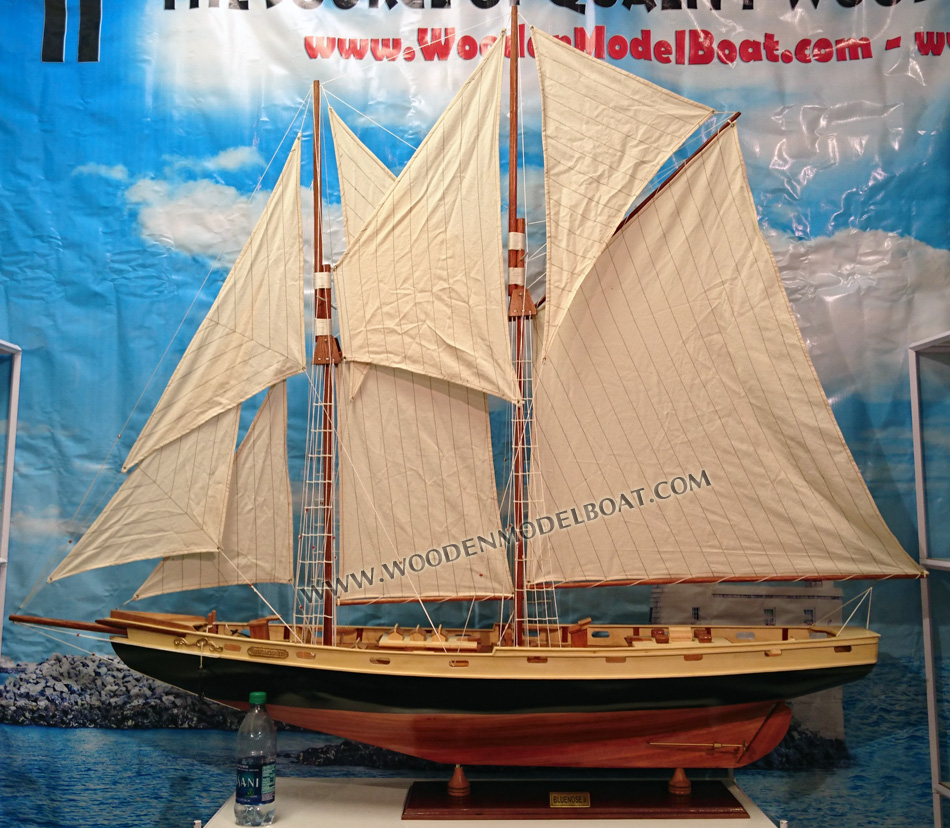 Wooden Model Boat Bluenose II, Bluenose II sailboat, sailing boat bluenose II, wooden sail boat Bluenose II, schonner Bluenose II model, display Bluenose II model boat, wood boat Bluenose II for display, hand-crafted Bluenose II model, hand-made Bluenose II model boat, huge Bluenose II model, decorative Bluenose II model boat, display boats for restaurant, display boat for hotel, display boat for office