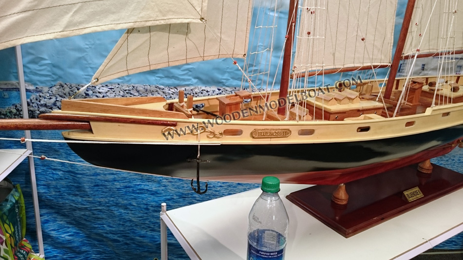 Wooden Model Boat Bluenose II, Bluenose II sailboat, sailing boat bluenose II, wooden sail boat Bluenose II, schonner Bluenose II model, display Bluenose II model boat, wood boat Bluenose II for display, hand-crafted Bluenose II model, hand-made Bluenose II model boat, huge Bluenose II model, decorative Bluenose II model boat, display boats for restaurant, display boat for hotel, display boat for office