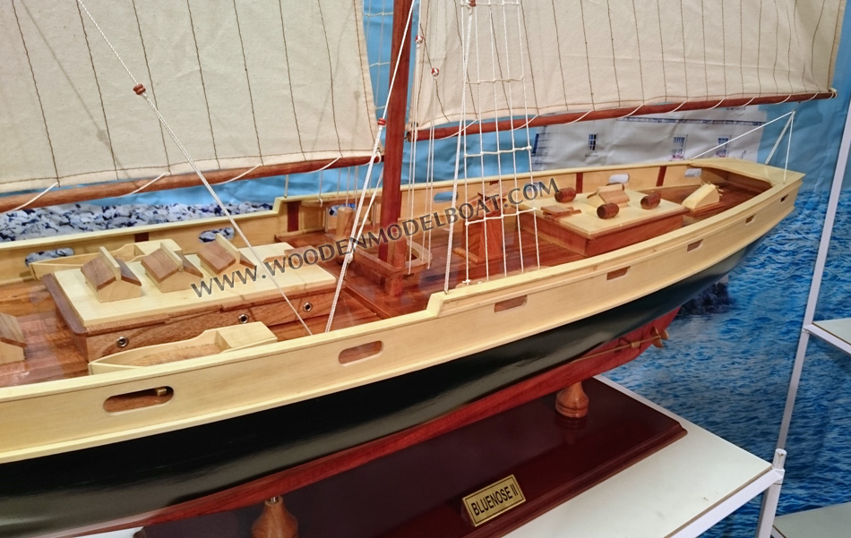 Wooden Model Boat Bluenose II, Bluenose II sailboat, sailing boat bluenose II, wooden sail boat Bluenose II, schonner Bluenose II model, display Bluenose II model boat, wood boat Bluenose II for display, hand-crafted Bluenose II model, hand-made Bluenose II model boat, huge Bluenose II model, decorative Bluenose II model boat, display boats for restaurant, display boat for hotel, display boat for office