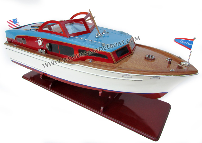 Model Boat Handcrafted Chris Craft Corvette 1955 Model