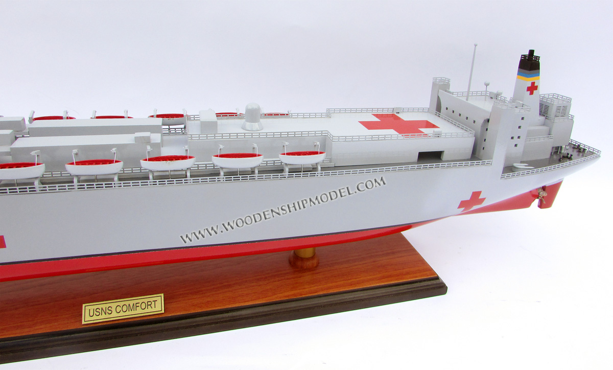 Hand-made USNS Comfort Hospital Ship Model, USNS Comfort T-AH-20 model ship, war ship model USNS Comfort T-AH-20 hospital ship, war ship USNS Comfort T-AH-20 model, USNS Comfort T-AH-20 , hospital ship model USNS Comfort T-AH-20, hospital model ship, war ship model, battle ship model, USS FLETCHER, landing craft ship, USS ARIZONA, LIBERTY