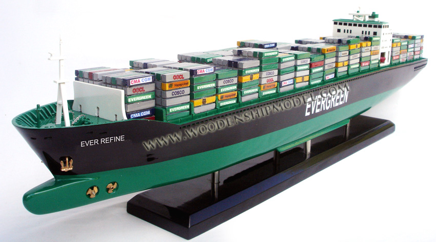 Ever Refine Evergreen Container Ship Model