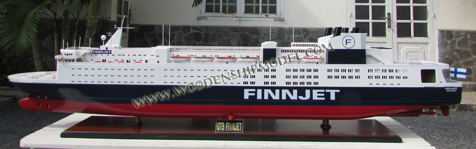 GTS Finnjet cruise ferry model, GTS Finnjet 1977 ship model, model ship finnjet, wooden ship Finnjet model, display cruise ferry GTS Finnjet, hand-made Finnjet model