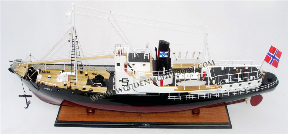 Gos V, built in 1952 as whale catcher GOS V by Pusnes mek. Verksted, Arendal (hull no.82) and completed by Kaldnes mek. Verksted, Tnsberg for A/S Hvalfangerselskapet Pelagos (Svend Foyn Bruun), Tnsberg, Gos V Model Whale Ship, GOS V - WHALE SHIP CATCHER, model ship whale, model whale ship, whale catcher ship model, model ship whale catcher, ship catch whale, ship hunting whale, whale hunting ship model, whale hunt ship, hunting whale model ship