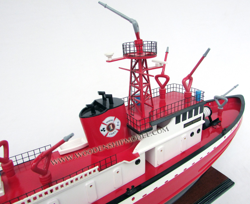 United States fireboat new york city, F.D.N.Y John D McKean fireboat model, New Yorl Fireboat model, model fireboat of new york city, John D Mc Kean ship model ready for display