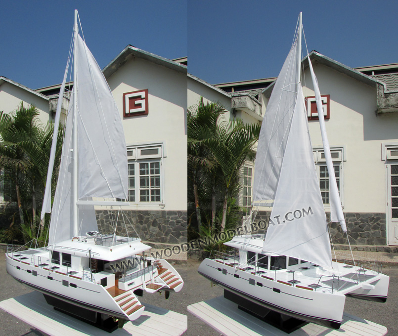 Wooden Model Boat Lagoon Catamaran 560