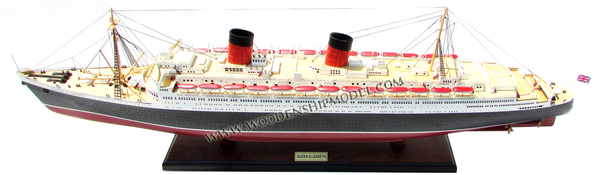 Wooden Ship Wooden Model Boat RMS Queen Elizabeth