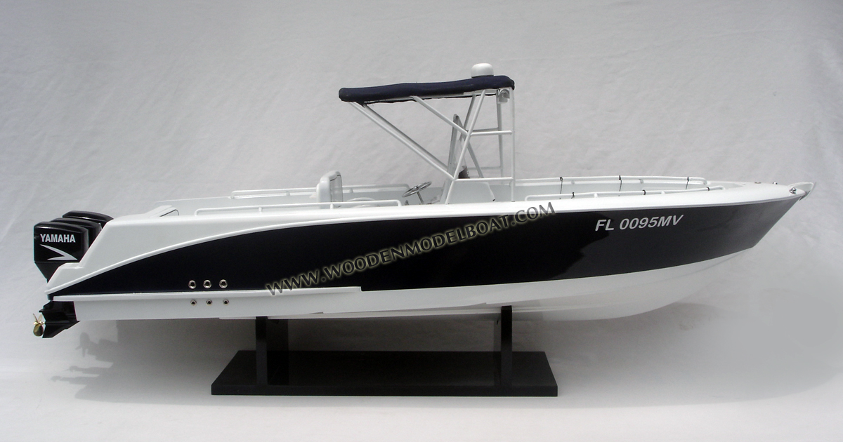 Model Yacht Yamaha ready for display