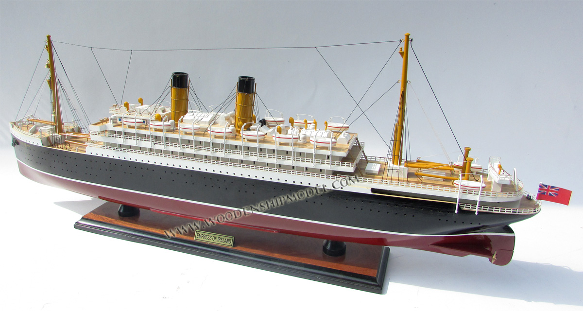 EMPRESS OF IRELAND, EMPRESS OF BRITAIN, scale Empress of Ireland model ship, ship model Empress of Ireland, wooden ship model Empress of Ireland, hand-made ship model Empress of Ireland with lights, display ship model Empress of Ireland, Empress of Ireland model