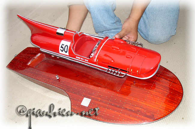 Ferrari Hydroplane Wooden Boat model Ready RC