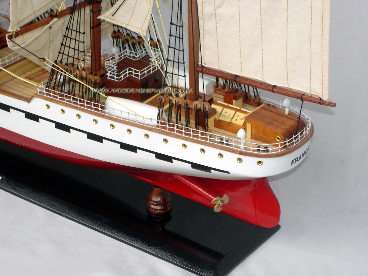 Model Ship France II, France II, France II tall ship, France II historic ship, France II wooden model ship, France II model handicrafted ship, France II model handicraft boat, wooden model boat handicraft France II, model historic ship France II, model handicrafted ship France II