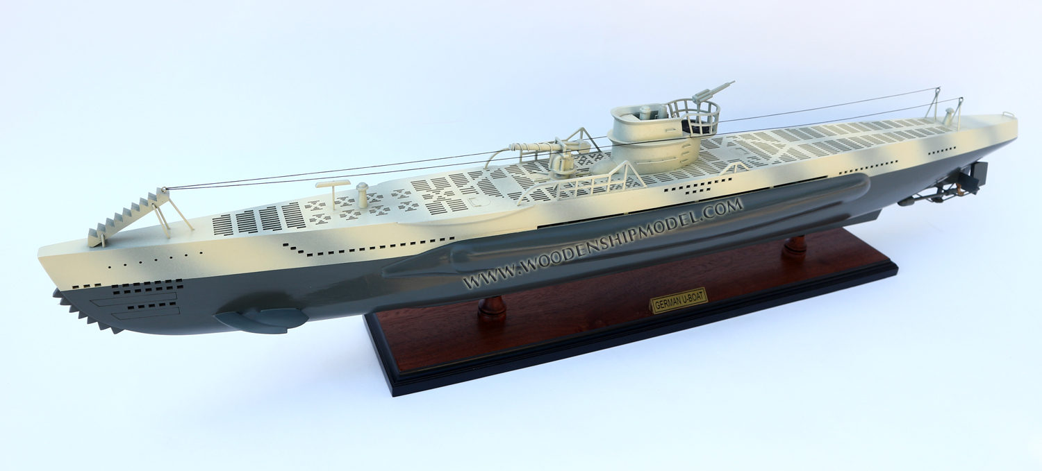 Model German U-Boat deck view