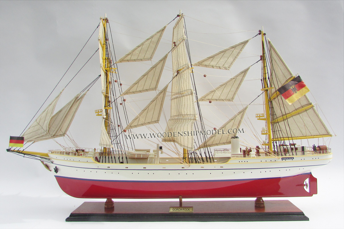 Gorch Fock II Model Ship Ready for Display