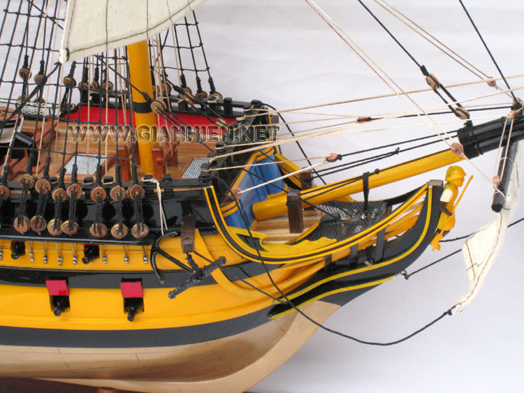 Model Ship HMS Agamemnon Bow View