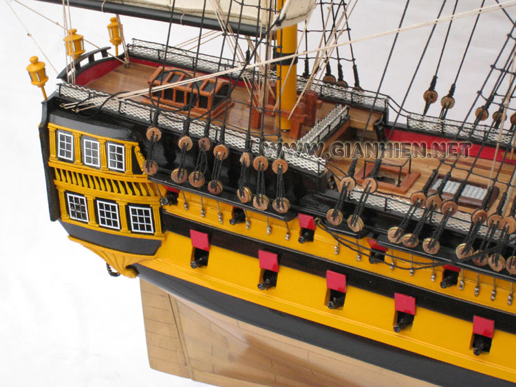 Model Ship HMS Agamemnon Stern View