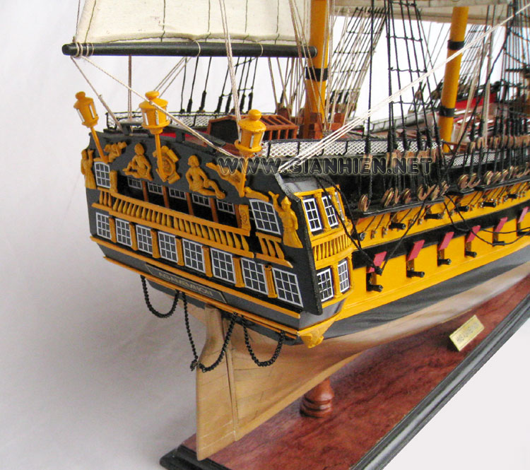 Model Ship HMS Agamemnon Back View