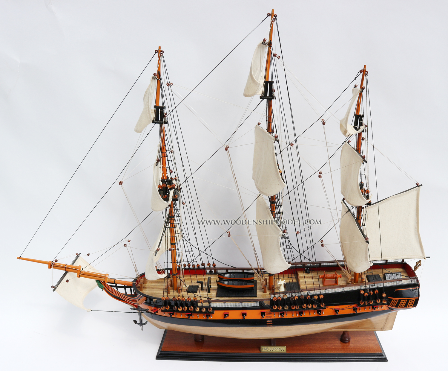 Model Ship HMS Surprise hull view