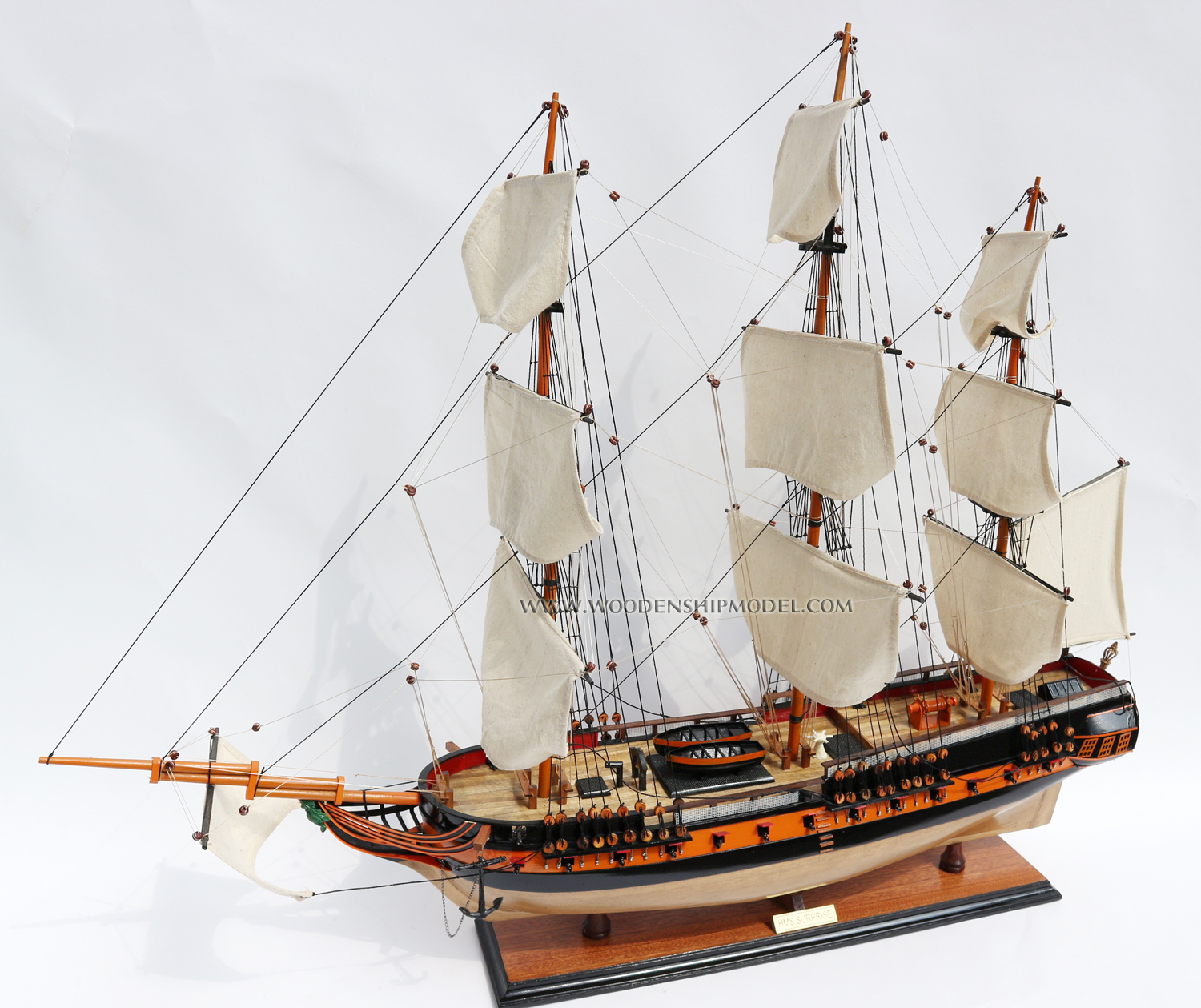 Model Ship HMS Surprise deck view