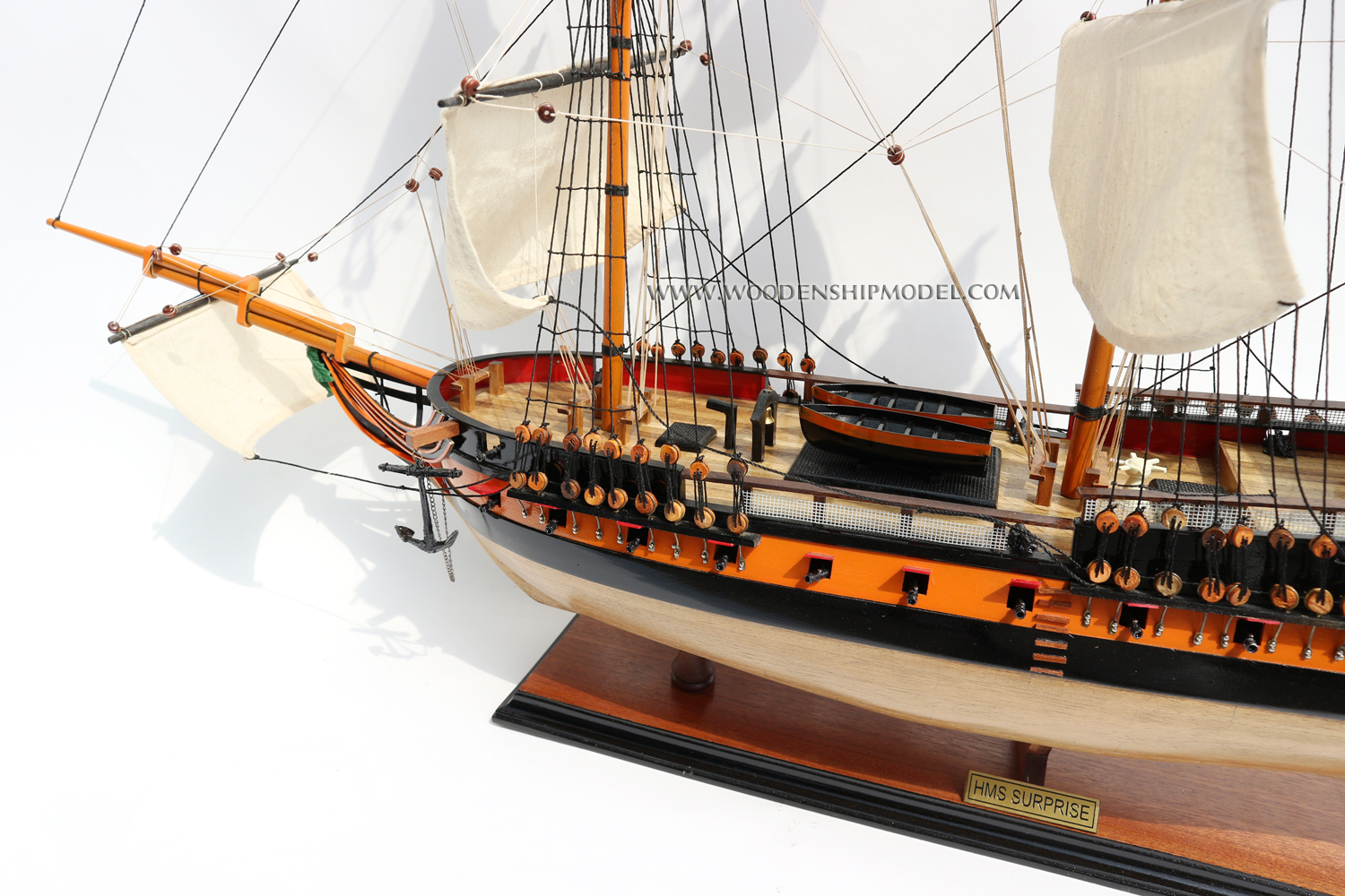 Model Ship HMS Surprise stern view