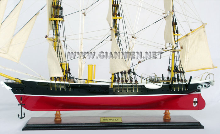 Model Ship HMS Warrior Hull View 