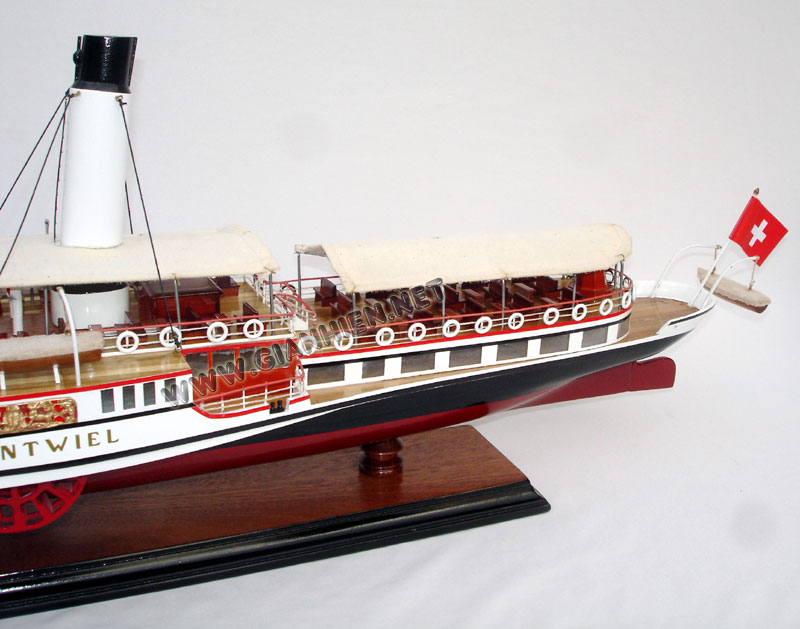 Model Paddle Wheel Steamer Hohentwie Upper Deck