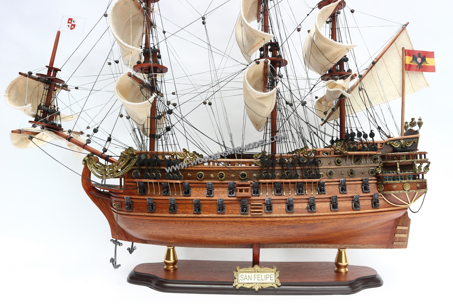 Model Ship San Felipe  Bow - Deck View