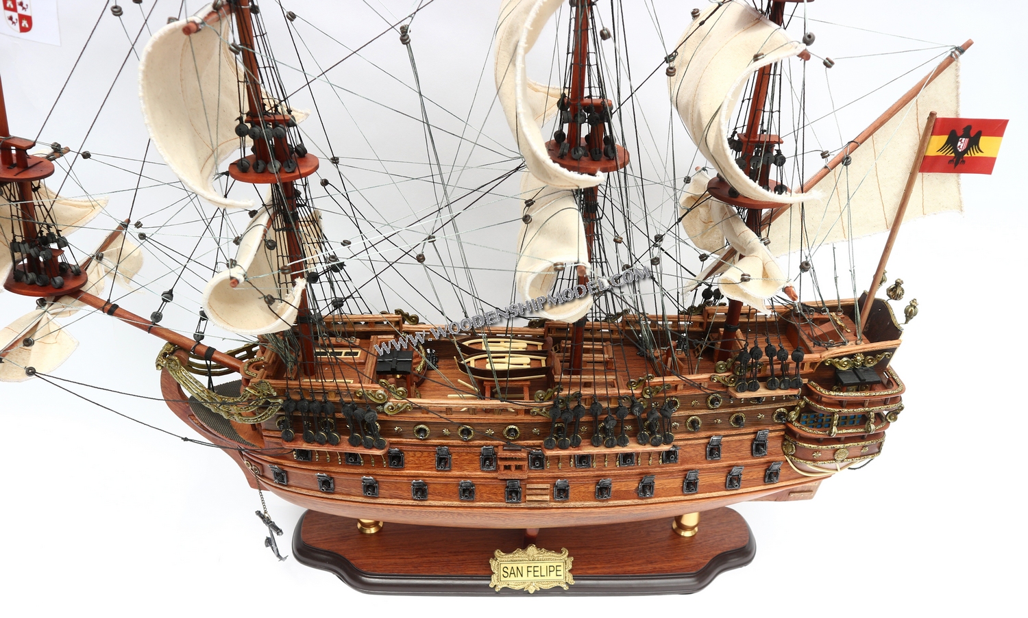 Model Ship San Felipe  Stern - Deck View