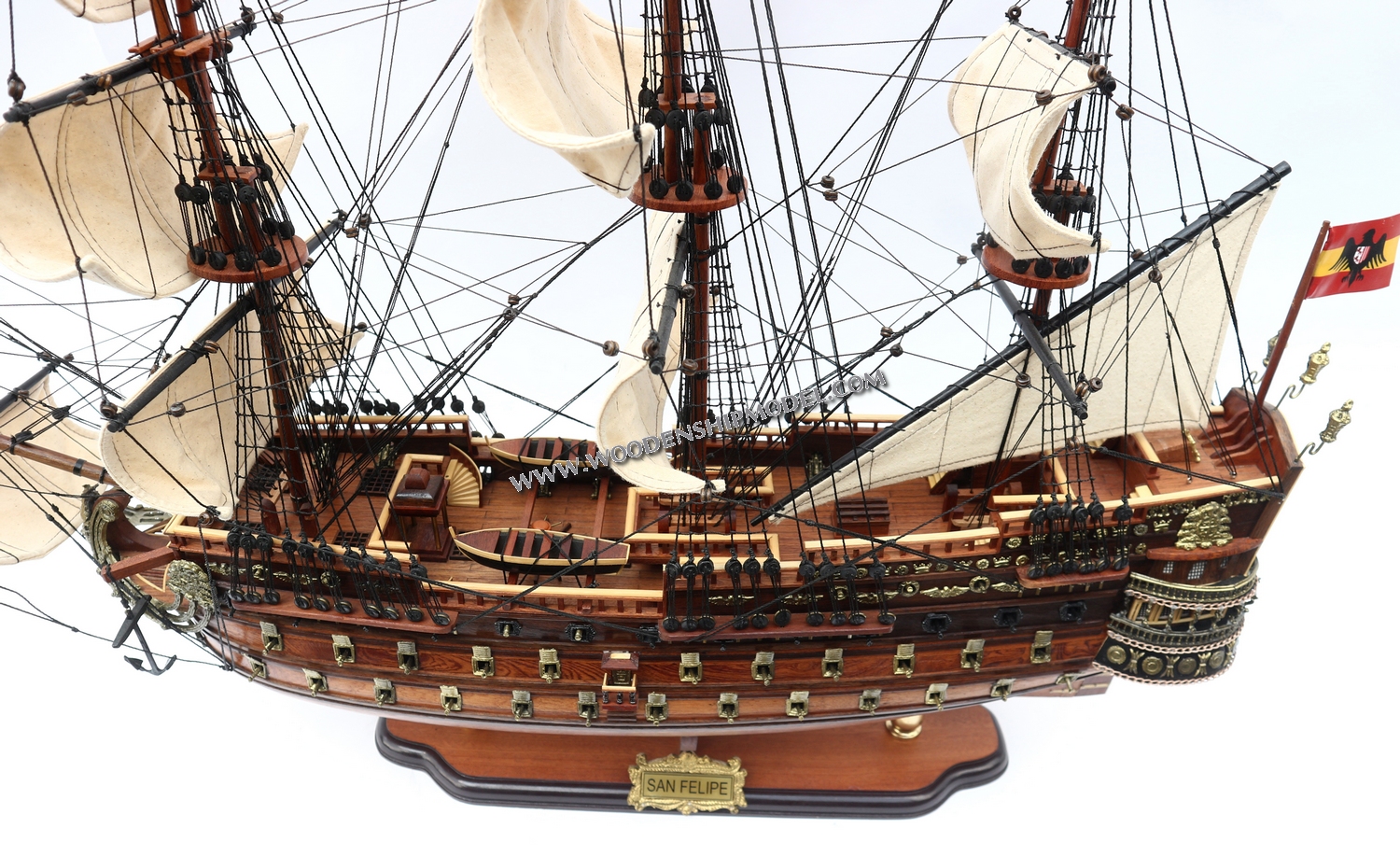 Model Ship San Felipe  Bow - Deck View