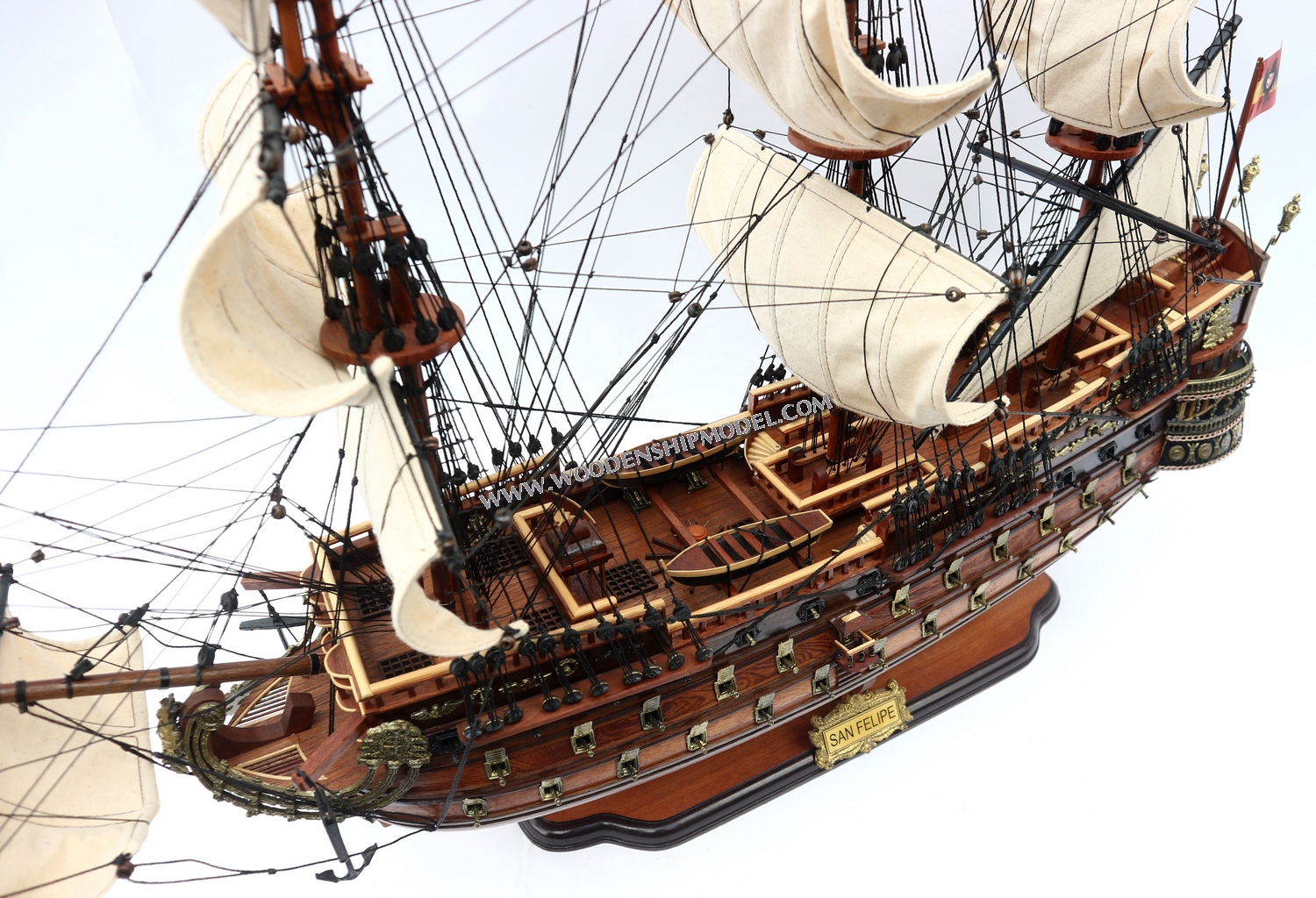 Model Ship San Felipe  Stern - Deck View