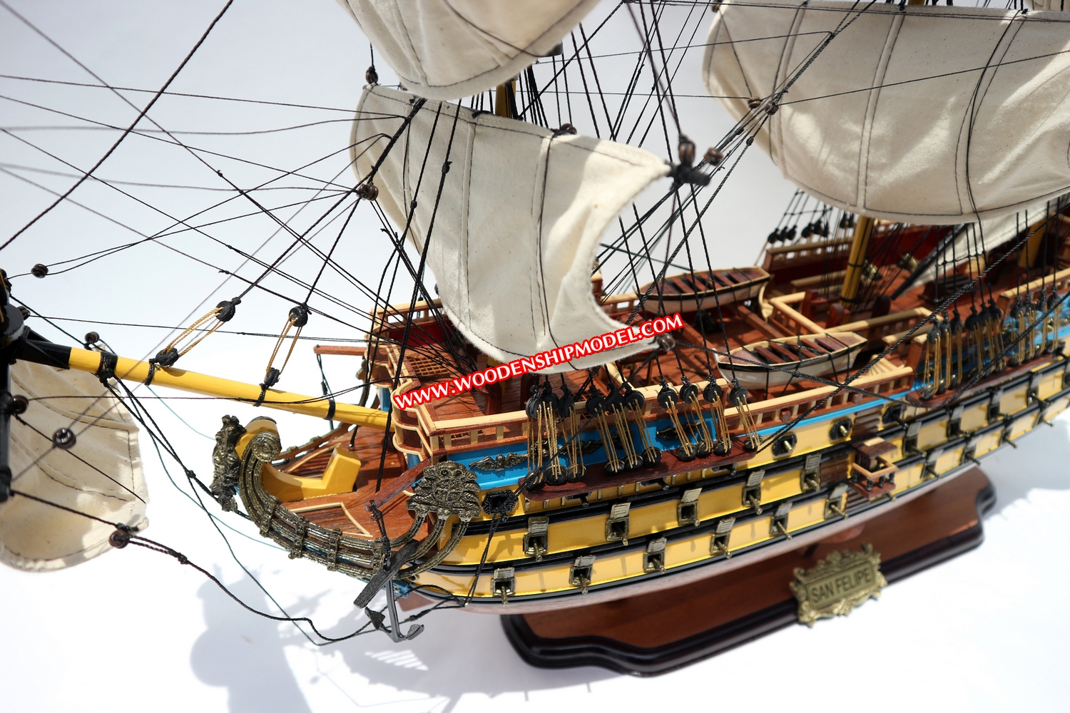 Model Ship San Felipe  Bow - Deck View