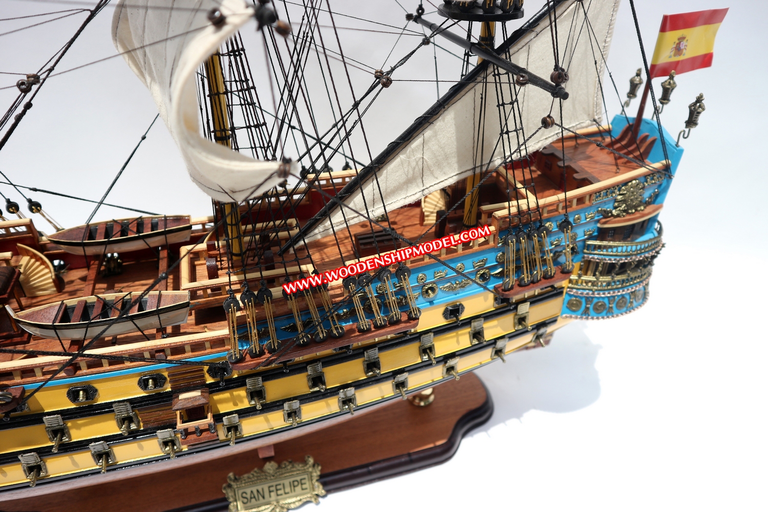 Model Ship San Felipe  Stern - Deck View