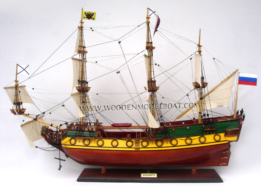 Model Ship Shtandart Штандартъ ready for display