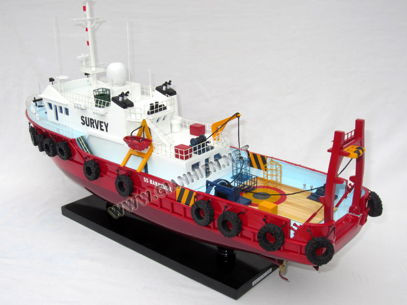 Model SS Barakuda Survey Vessel Stern View