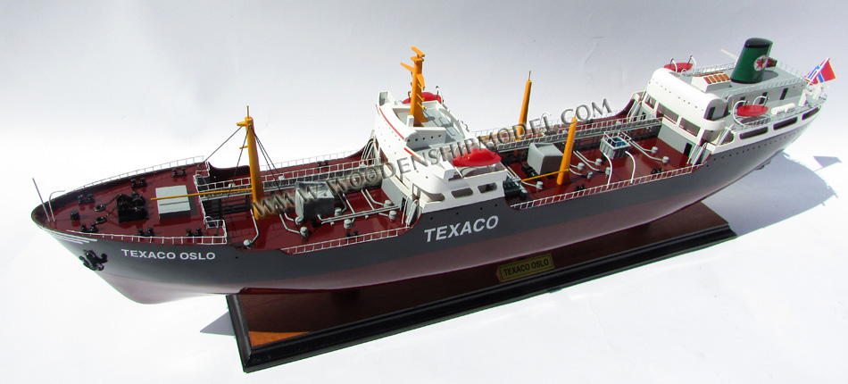 Texaco Oslo Oil Tanker wooden model ship decoration, Texaco Oslo oil tanker ship model, model ship Texaco Oslo, hand-crafted oil tanker texaco oslo, texaco oslo display model, hand-made texaco oslo model ship, hand-crafted oil tanker modelship Texaco Oslo, hand-made oil tanker model from wood, wooden ship model, wooden model boat, quality model boat, quality model ship, gia nhien co., ltd vietnam, gani, ga-ni llc, leading vietnam model ship builder, leading model boat in vietnam, boat builder in vietnam, boat ship model in ho chi minh city, vietnam