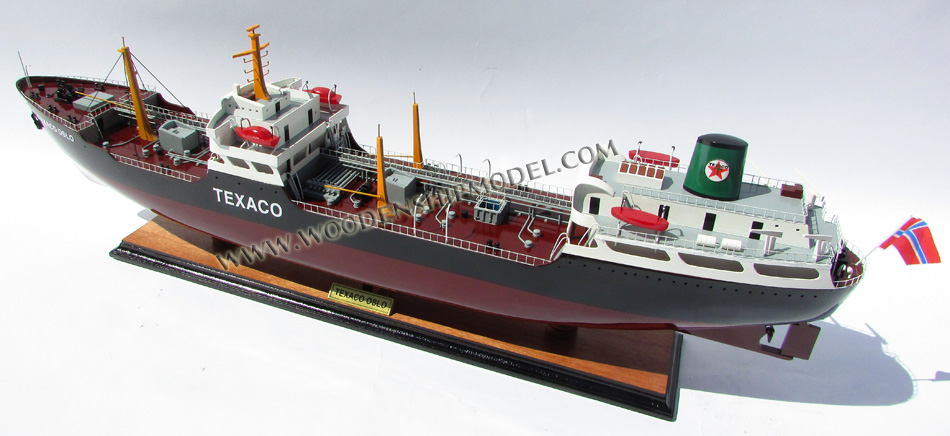 Texaco Oslo Oil Tanker wooden model ship decoration, Texaco Oslo oil tanker ship model, model ship Texaco Oslo, hand-crafted oil tanker texaco oslo, texaco oslo display model, hand-made texaco oslo model ship, hand-crafted oil tanker modelship Texaco Oslo, hand-made oil tanker model from wood, wooden ship model, wooden model boat, quality model boat, quality model ship, gia nhien co., ltd vietnam, gani, ga-ni llc, leading vietnam model ship builder, leading model boat in vietnam, boat builder in vietnam, boat ship model in ho chi minh city, vietnam