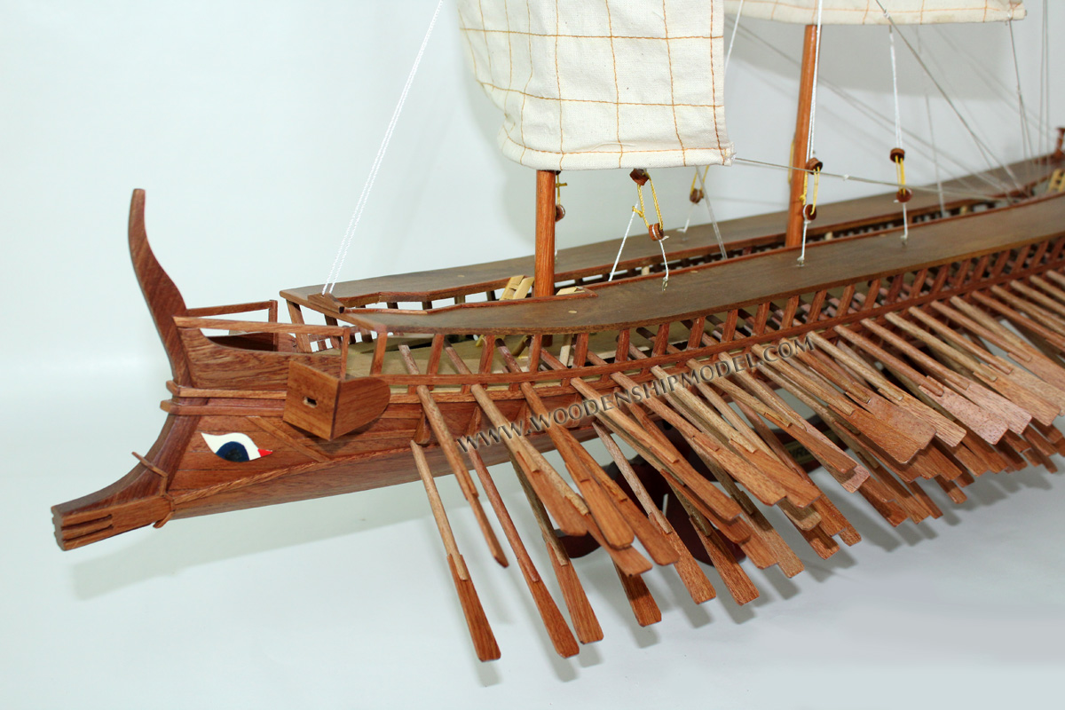 Trireme ship model, Bireme ancient warship model, Trireme 400 B.C model ship, handmade Trireme model ship. Greek ship model, ancient ship, handcrafted ancient ship, display warship. Greek warship