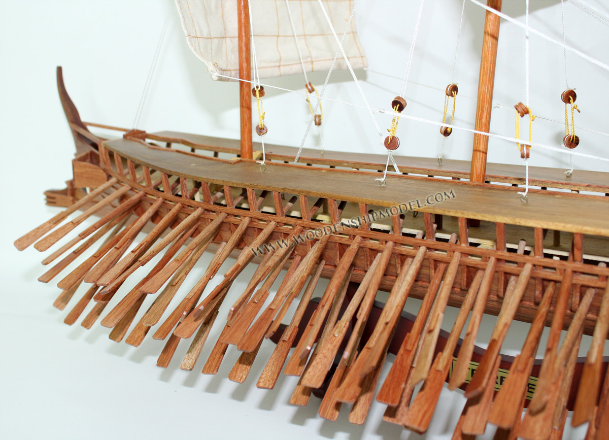 Trireme Oars, Trireme ship model, Bireme ancient warship model, Trireme 400 B.C model ship, handmade Trireme model ship. Greek ship model, ancient ship, handcrafted ancient ship, display warship. Greek warship