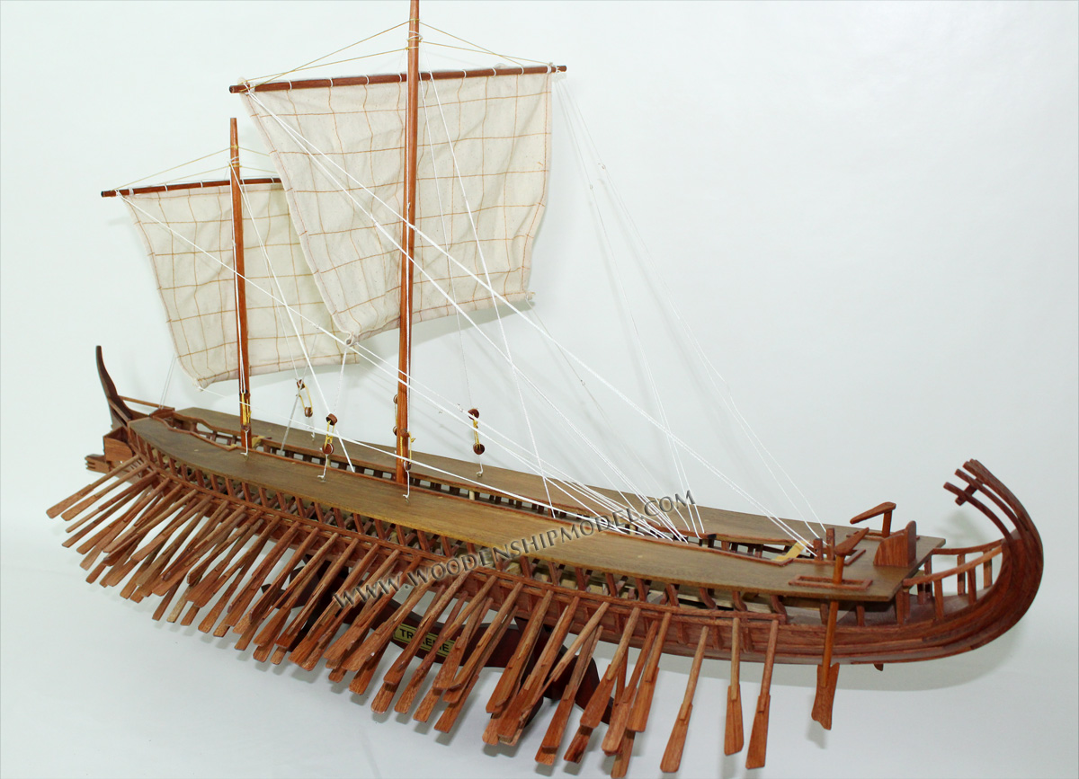 Model Warship Bireme, Trireme ship model, Bireme ancient warship model, Trireme 400 B.C model ship, handmade Trireme model ship. Greek ship model, ancient ship, handcrafted ancient ship, display warship. Greek warship