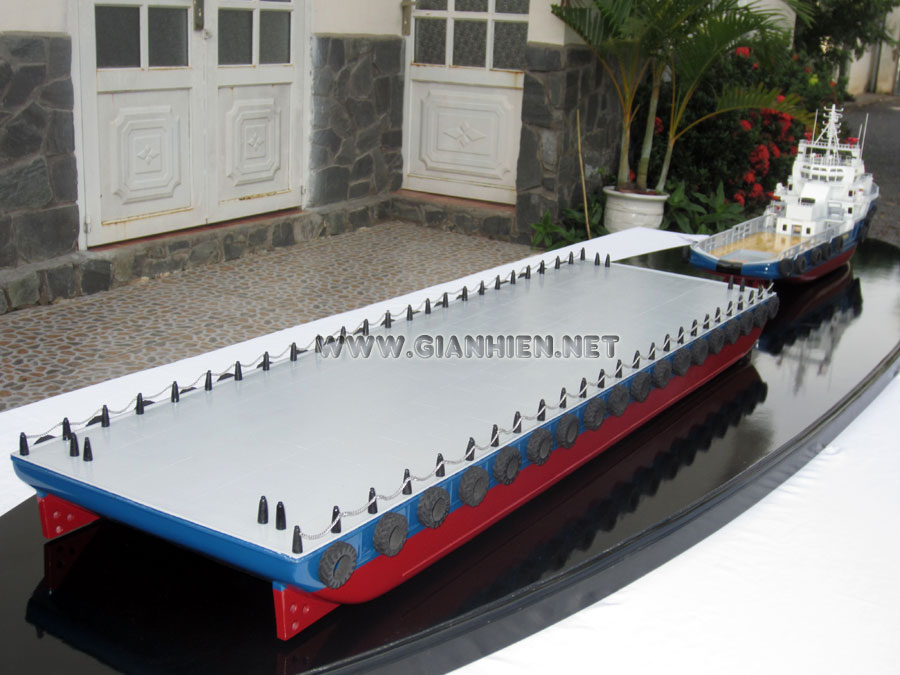 Barge Wooden Model