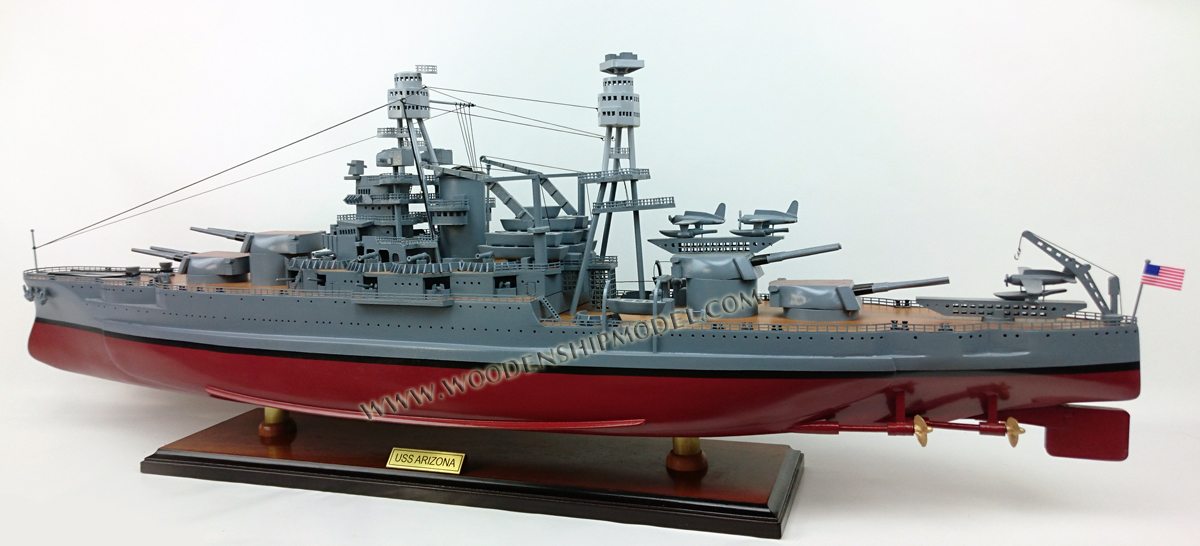 USS Arizona war ship model, wooden ship model uss arizona, wooden war ship model USS Arizona, model war ship pearl habor, handcrafted USS Arizona ship model, hand-made war ship model USS Arizona, quality war ship model USS Arizona, USS Arizona model ship ready for display, display war ship model